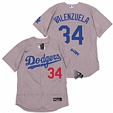 Dodgers 34 Fernando Valenzuela Gray 2020 Nike Flexbase Jersey,baseball caps,new era cap wholesale,wholesale hats